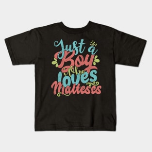 Just A Boy Who Loves Malteses dog Gift product Kids T-Shirt